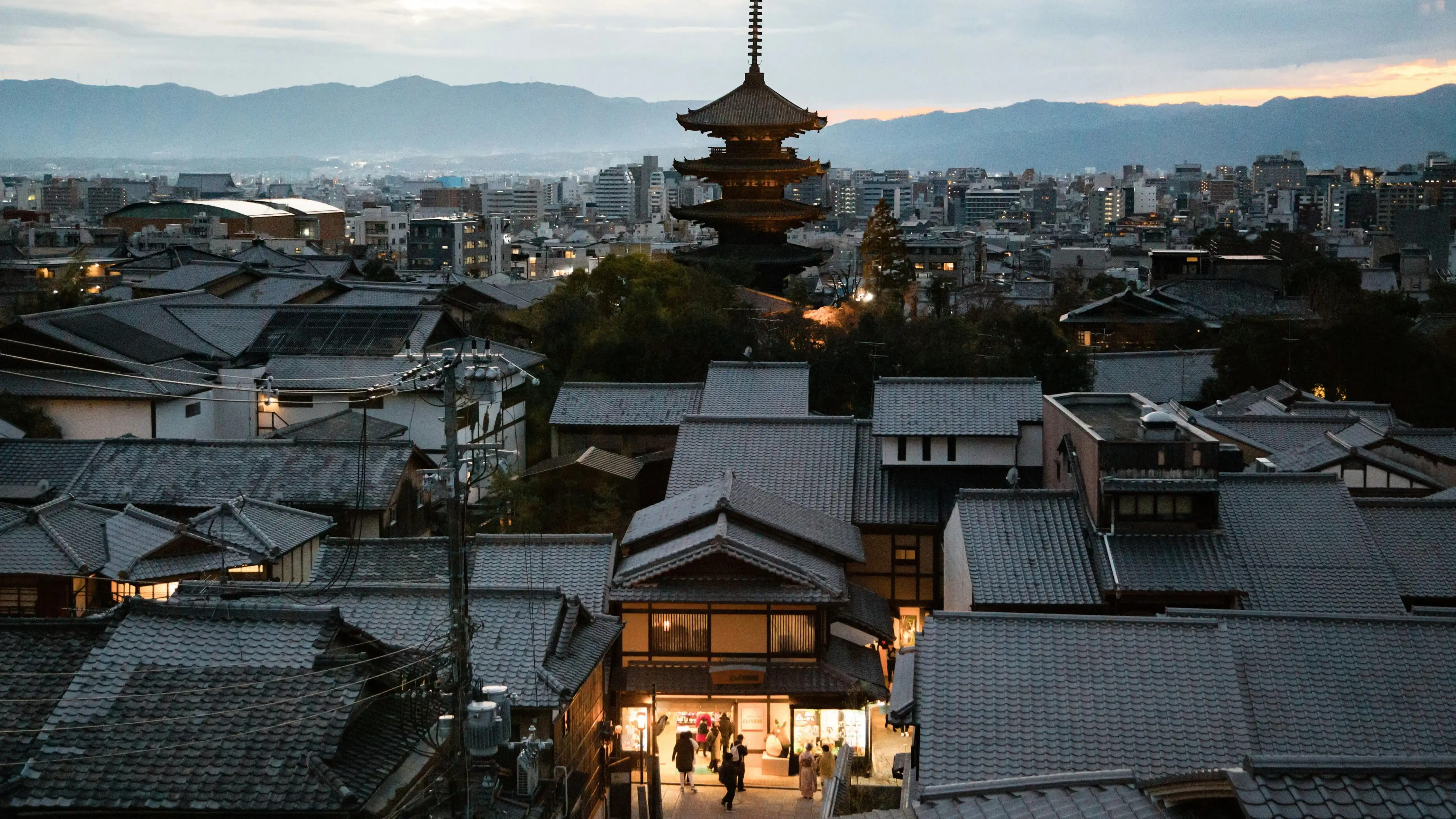 Kioto desde el cielo, viaje a Japón